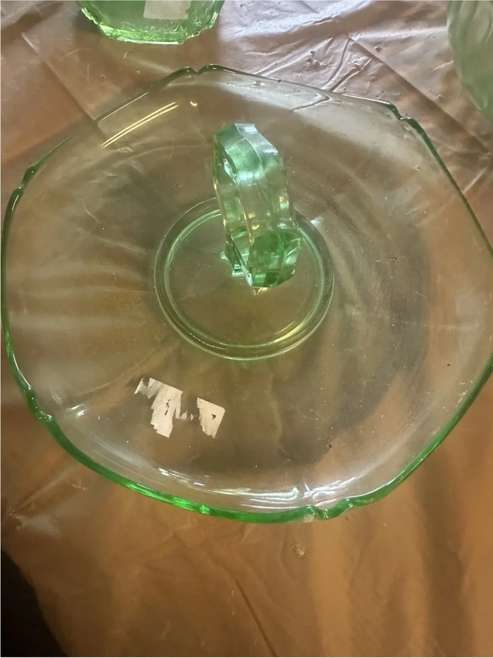 Vintage Uranium Mixed Set LOT of 3 glass bowl, candy dish, finger free shipping